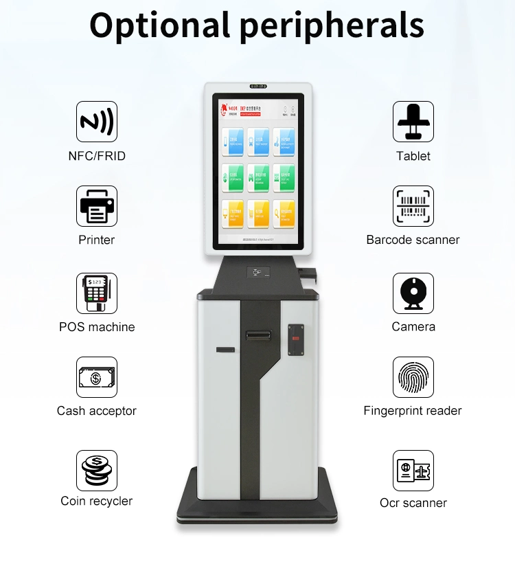 23 Inch LCD Interactive All-in-One Ordering Payment Self-Payment Kiosk Interactive Touch Screen Kiosk