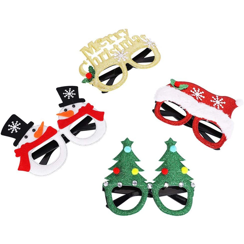 Christmas Glasses Glitter Party Glasses Frames Photo Booth