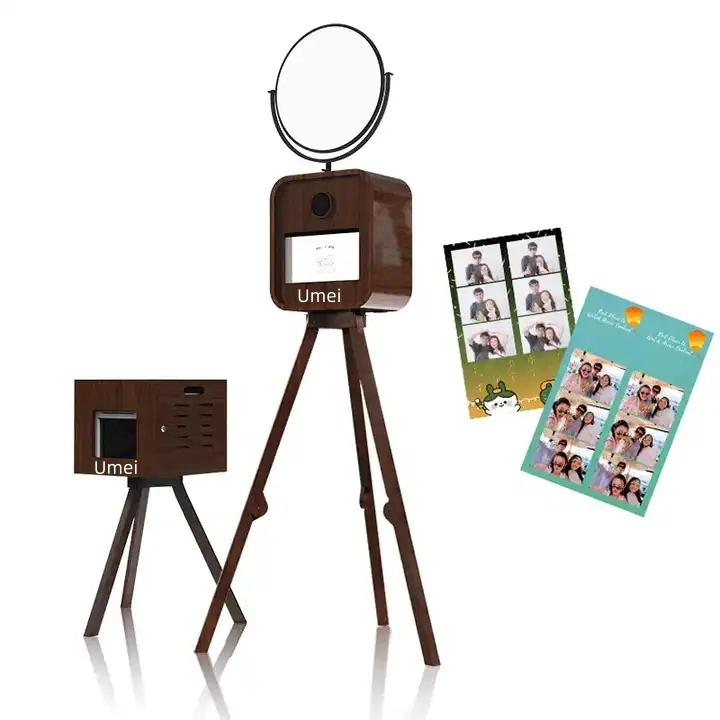 27 Inch Photo Booth, Tripod Wooden DSLR Party Supplies Vending Machine