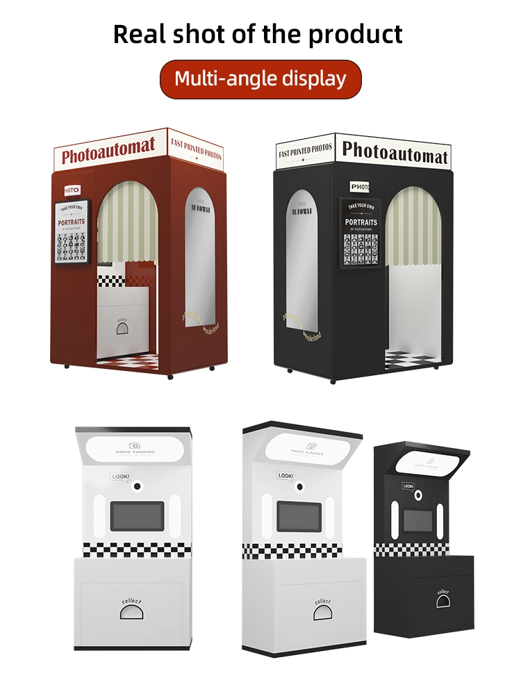 New Photo Booth Machine Shell Self Service Instant Print Photo Booth Machine with Payment Processing