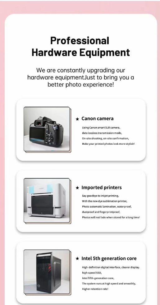 Factory Price Portable Selfie Photo Booth Digital Camera Instant Print Vending Machine