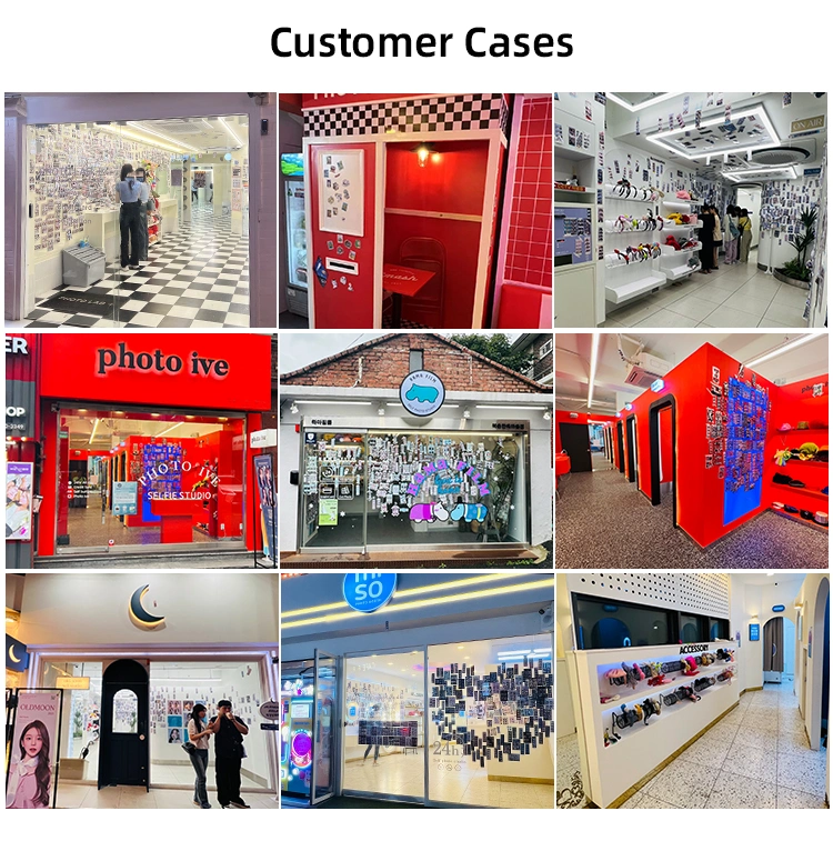 Shopping Center Customizable Shell Photo Booth Host Machine Selfie Photo Booth Vending Machine with Printer