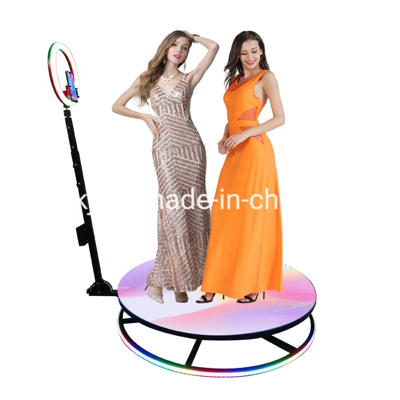 Selfie Portable 360 Degree Photo Booth Wireless Automatic Rotating Wedding Business Photobooth