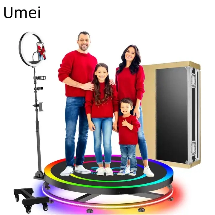 Low Price Rotating Slow Motion Kiosk Video 360 Degree Selfie Photobooth 360 Photo Booth Portable Platform