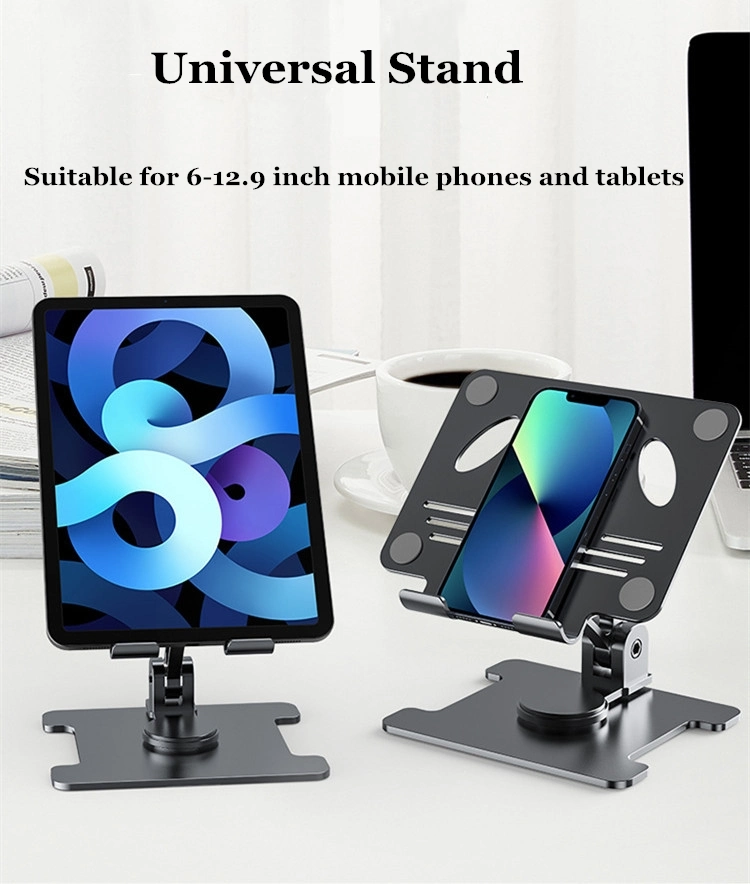 Aluminum Foldable Desktop 360 Rotation Tablet Stand