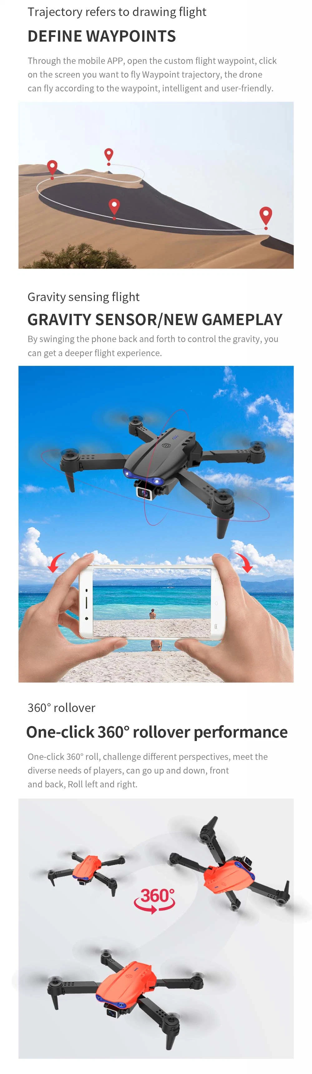 K3 4K HD Visual Position Follow Me Drone with Camera