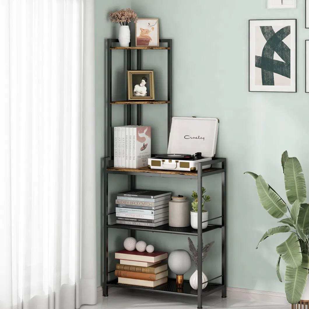 Modern 5 Tier Corner Shelf Stand Freestanding Corner Shelf