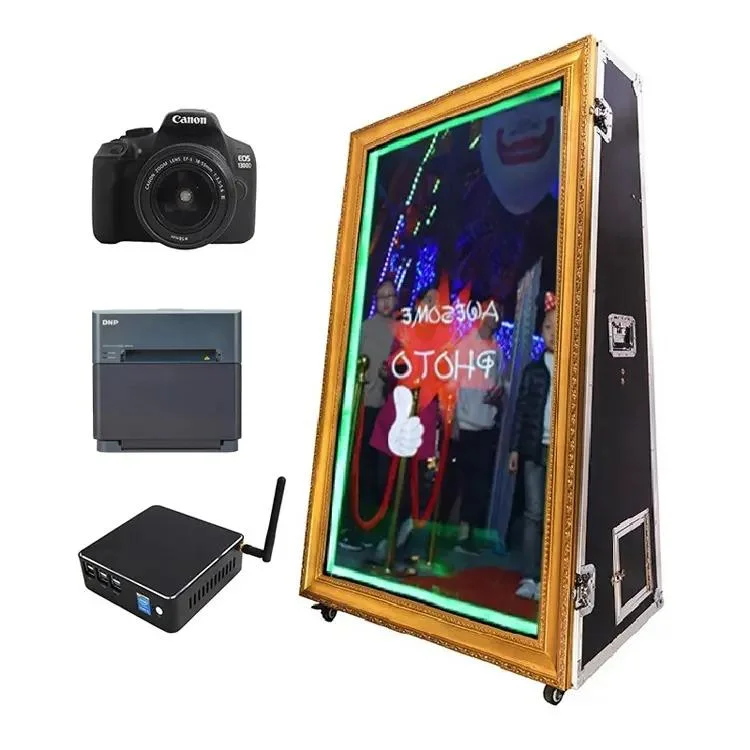 Newest Portable Magic Mirror Photo Booth with Camera Shell Flight Case