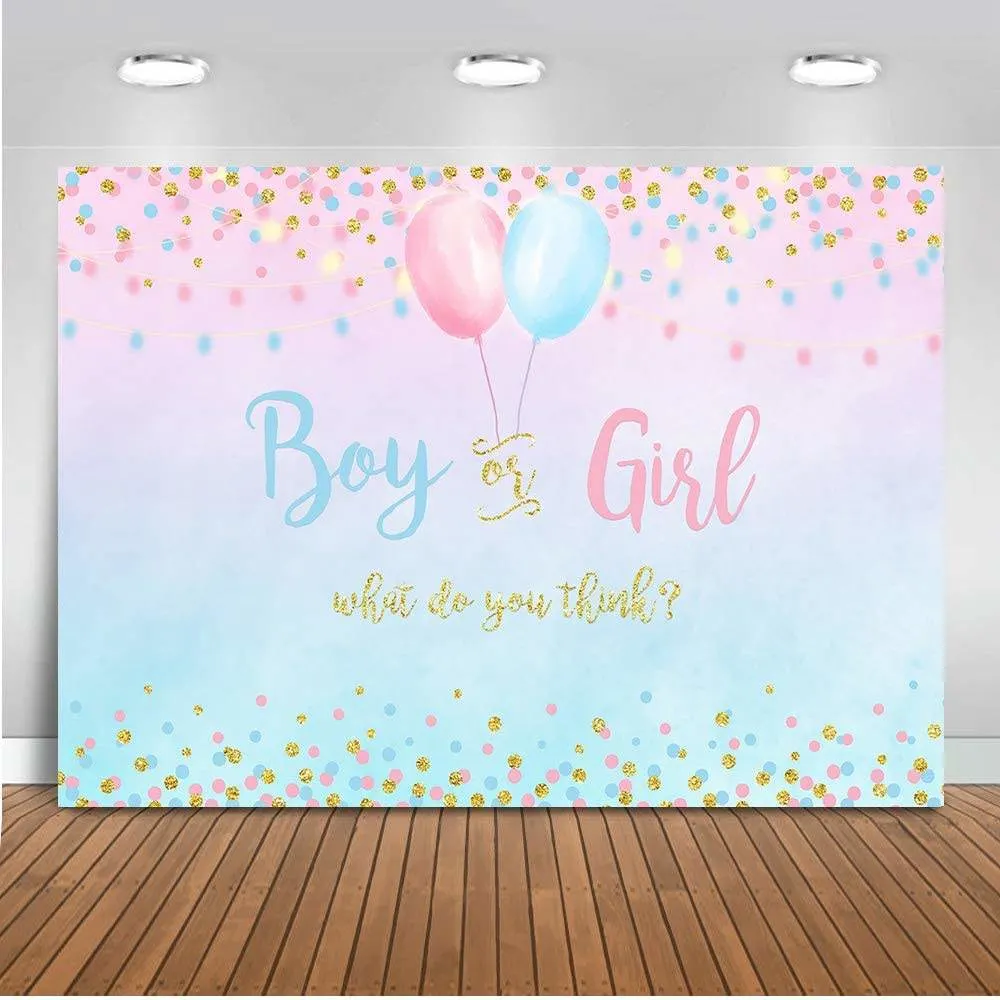 Gender Reveal Party Supplies Boy or Girl Background Gender Party Reveal Banner Baby Shower Photography Photo Booth