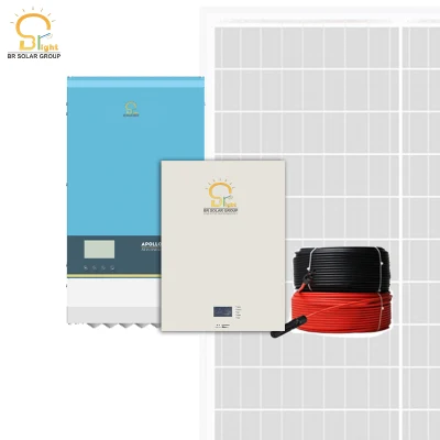  5kw 10kw 15kw 20kw 30kw Customized Lithium Battery Hybrid off Grid Solar Panels Home Energy System Solar Power System