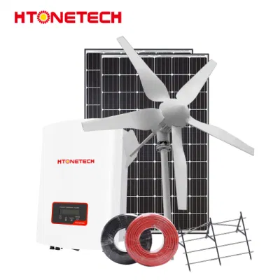 Htonetech China Flexible Thin Film Solar Panel Suppliers 30kwh 40kwh 50kwh 60kwh 3kv Solar Power System with New Wind Turbine