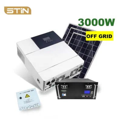 Home off Grid 3000W 3kw 5kw 5000W Renewable Photovoltaic PV Panel Solar Energy Systems for House Electricity Power Use with Inverter and LiFePO4 Lithium Batter