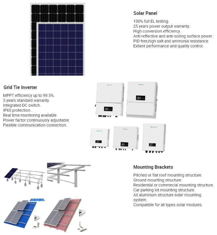 9kw Inverter Solar Power System Home with Best Price Outdoor