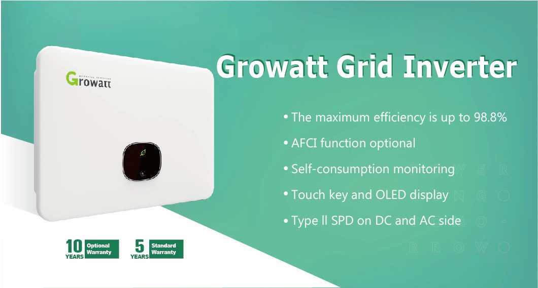 Growatt Solar Inverter Grid Tie Inverter 5kw 10kw Single / Three Phase Price