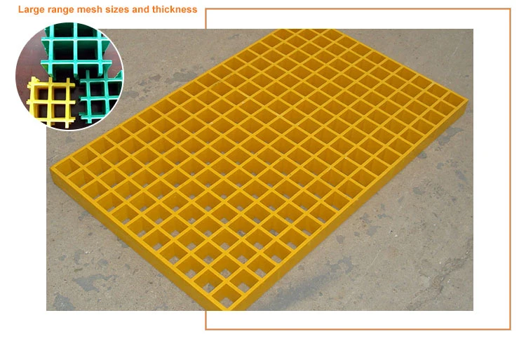 38*38*25 mm GRP Grating Fiberglass Roofing Walkway FRP Mesh Grid 5%off