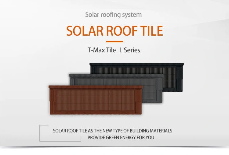 BIPV Renewable House 3kw 5kw 8kw 10kw Solar Tiles Roofing Energy System
