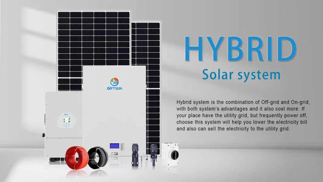 Factory Price Inverter Solar Power System 5kw 8kw 10kw 12kw 15kw Hybrid 48V Solar Energy Panel System