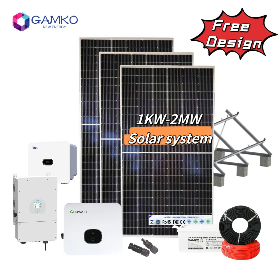 Solar System 10kw on/off Grid Solar System 1kw-2MW Free Design All-in-One-Procurement
