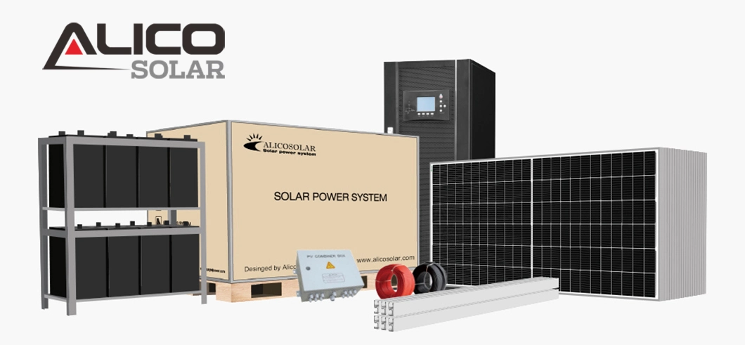 Alicosolar Soalr System with Battery and Inverter 1kw 2kw 3kw 4kw 6kw PV Modules Hybrid Fotovoltaic Panel System Basic Customization