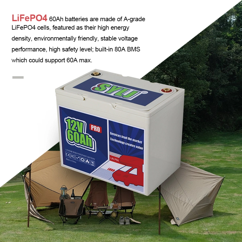 12V 60ah Lithium Li-ion Battery Built in 200A BMS 4000-7000 Cycles Perfect Replace Solar System Battery Home Energy Storage off-Grid