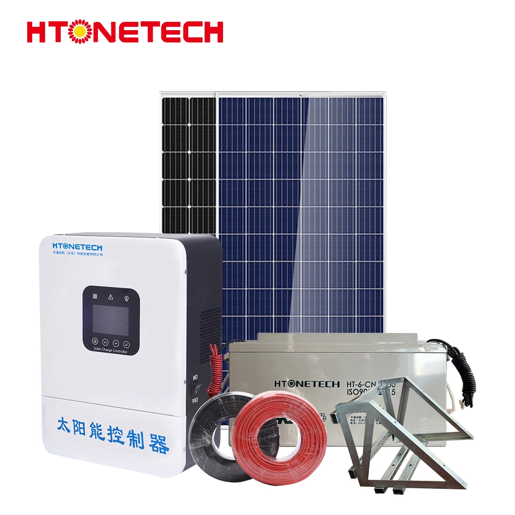 Htonetech 1.5kw off Grid Solar Home System Factory China 10016W 100kwh 500kwh 1mwh 2mwh Solar Power System with Controller Solar Panel