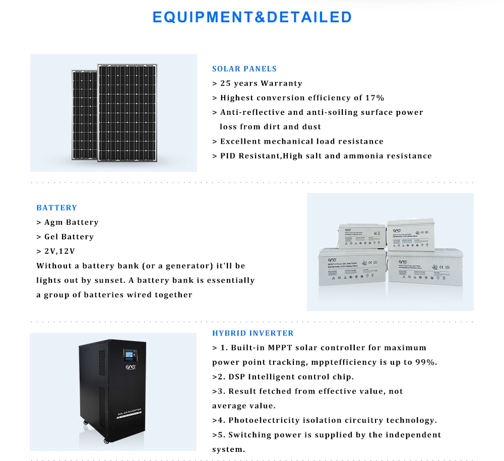 10kw Power Plant 4kw 5kw on Grid Solar System 5kw Solar Panel System for Home Power Solar System Use