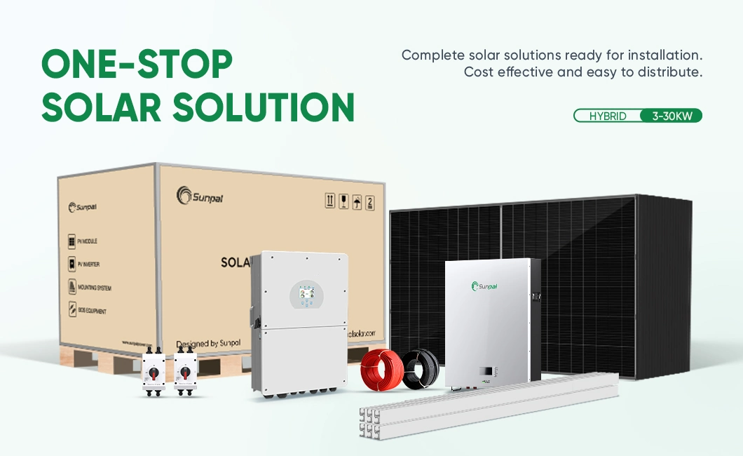 3 Phase 380V 10Kw 15Kw 20Kw 25Kw 30Kw Complete Hybrid Solar Power Energy Home Systems Kit