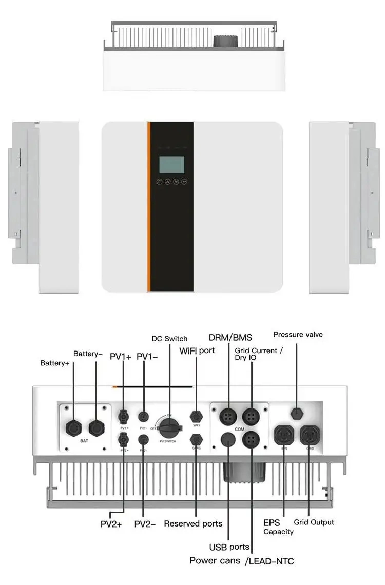 Wholesale R3kl1 R6kl1 Megarevo 5kw Hybrid Inverter Hybrid Solar Inverter for Home Use