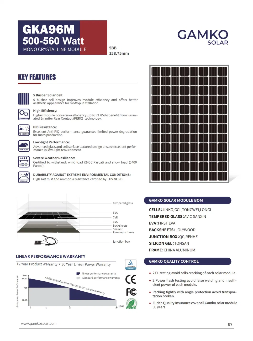 580W 9bb 6bb 2kw Solar System Price Cmtp02 Noma Solar Panel 500W 530W 535W 540W 545W 550W 555W 560W 570W