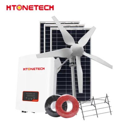 Htonetech China 6000 Watt Solarpanel Lieferanten 5kw 10kw 25kW 30W 40kw 200 kW Solaranlage mit Windturbine Kraftwerk