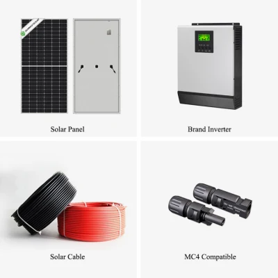 Solarmodul 1kw 2kw 3kw 5kw 8kw 10kw 15kw Solar System aus Netz für Haus / Haus Solar Power System