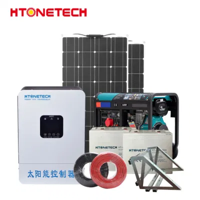 Htonetech Solar Systems off Grid Complete 10kw 5kw China 300W 3034W 1,5 kW monokristalliner Solarpanel 12000 Watt Dieselgenerator 10000 Kwh Sonnensystem