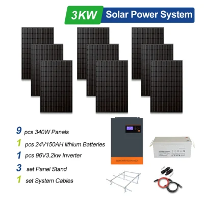 Home Hybrid Solar Energy Storage System komplett 48V 3kw 5kw 7kW 8kw 10kw ein Off Grid Solarpanel Power System