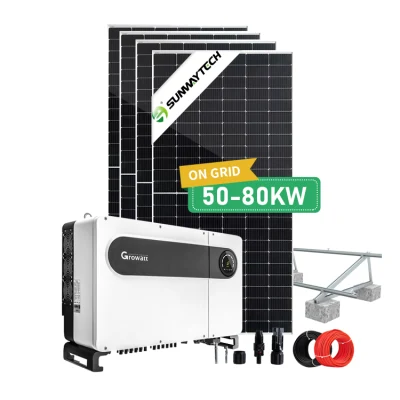 50kW 60kW auf Netzsolarsystem-Lösung mit Growatt Inverter