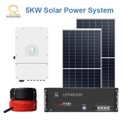 5kW 10kw 15kw 20kw 30kw Kundenspezifische Gel Lithium Batterie Hybrid/aus Netz Solarzellen Haus Energie System Preis Solar Power System