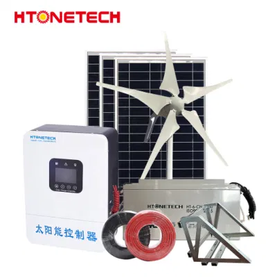 Htonetech Mono Kristall Solarpaneele Großhändler Vollsolaranlage Home Kit 10kw China Wind Mills Power Generator System mit 1,5 Kw Windenergieanlage