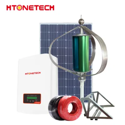 Htonetech China 585W 590w 595w 600W Mono kristallines Solarpanel Fertigung von 10kw 15kw 20kw 30kw 2 kW auf Grid Solar Stromversorgung mit Miniatur-Windgenerator