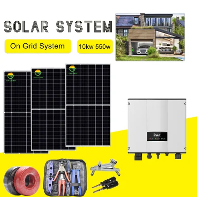 Günstige 5kw 10kw 15kw 20kw 25kW auf Grid/Grid gebunden PV Solarpanel Power System für Haus Solar Power System Energie Fabrikpreis