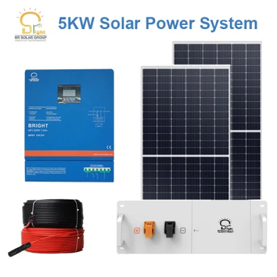 5kW 10kw 15kw 20kw 30kw Kundenspezifische Gel Lithium Batterie Hybrid/aus Netz Solarzellen Haus Energie System Preis Solar Power System