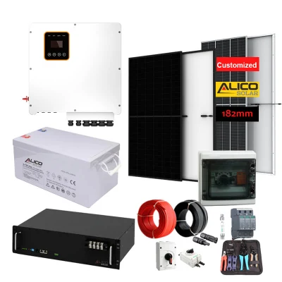 Alico 3kw 5kw 6kw 8kw 10kw 20kw Solarenergiespeicher System mit Batterie/Zentralengenerator/Inverter/Halterung für die Stromerzeugung zu Hause