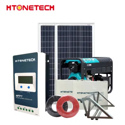 Htonetech off Grid Solar System 15 kVA Hersteller China 30kw 40kW 83kw 440 Watt Solarmodul monokristalliner 3kV Dieselgenerator 4,8 Kw Solaranlage