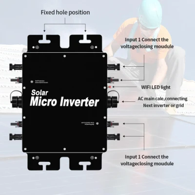 Microinverter 2000W 2400W 2800W Wasserdichter Solar-Wechselrichter 12 Jahre Hersteller IP68 Stromversorgung des Mikrowechselrichters