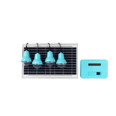 Tragbares intelligentes Solar-Hybrid-Energiesystem für Heimbüros Netzabschaltbarer Lithium-Akku-Energiespeicher mit 4 LED-Leuchten