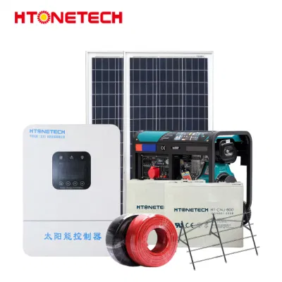 Htonetech 100kw 200kw 300kw 400kW Hybrid-Solarsystem Hersteller China Geräuscharmer Dieselgenerator Off-Grid PV Salor Energy System
