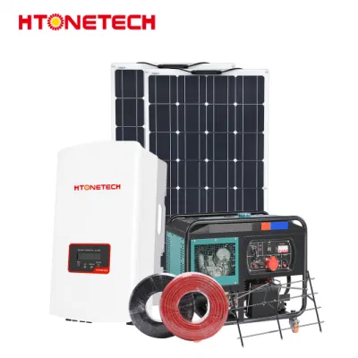 Htonetech PV Monokristallines Solarmodul Fabrik Solar Power Inverter aus Grid China 3kV Solaranlage mit Dieselgeneratoren 50kw