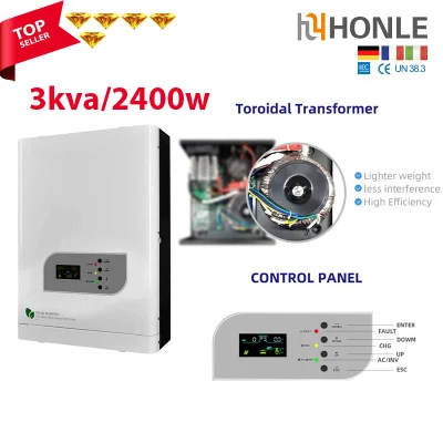2024 Halle 12V/24V/48V/96V 2,55kw 3kw 5kw off Grid Hybrid Solar Wechselrichter 3kV 2400W 5kw 4800W