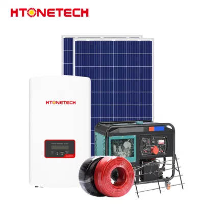 Htonetech PV Monokristallines Solarmodul Fabrik Solar Power Inverter aus Grid China 3kV Solaranlage mit Dieselgeneratoren 50kw