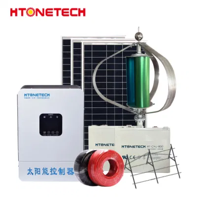Htonetech Mono Kristall Solarpaneele Großhändler Vollsolaranlage Home Kit 10kw China Wind Mills Power Generator System mit 1,5 Kw Windenergieanlage