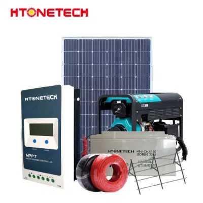 Htonetech off Grid 12kw Sonnensystem Herstellung China 12kw Preis Solarmodule 500 Watt Monokristalline 100 Kw Dieselgenerator Diesel Hybridsystem