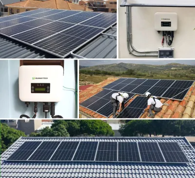 2kW 3000W 4kw 5kw auf Netz Sonnensystem mit Panel Photovoltaik-Speicher Rohstoffe aus China auf Lager